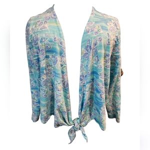 BELLE Kim Gravel tie front cardigan size XL